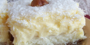 Blitz Kokoskuchen mit Vanillepudding