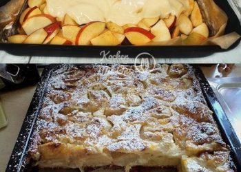 Jedes Stück schmilzt imMund! – Apfelkuchen mit Vanilleschmand 