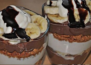 BANANEN – VANILLE – SCHOKOCREME – DESSERT