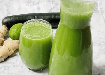 Gurke, Ingwer und Zitronensaft