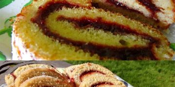 Super schnelle Himbeerroulade, Nur 10 Minuten backen!