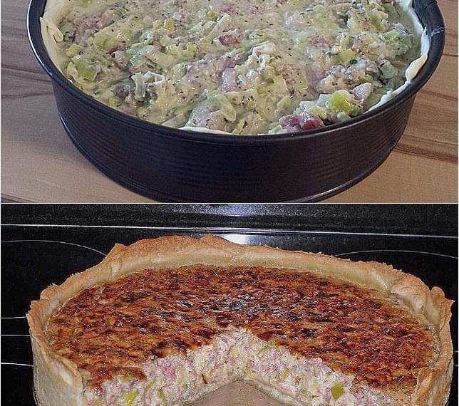 Hack Lauch Torte mit Gorgonzola