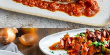 Schaschlik mit selbstgemachter Schaschliksoße