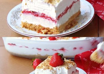 Leicht ohne Backen, Erdbeerkäse-Lasagne.