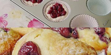EXTRA saftige Muffins mit Kirschen, die machen mich veruckt!