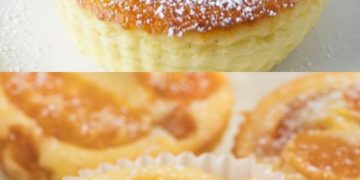 Käsekuchenmuffins mit 250g Magerquark und 1 Packung Puddingpulver