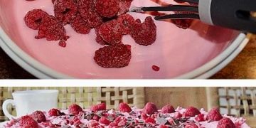 Traumhafter Blechkuchen mit Himbeeren und Quark, LECKER SCHMECKER!