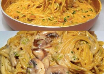 champignons Spaghetti aus der Pfanne, schneller weg als man gucken kann 