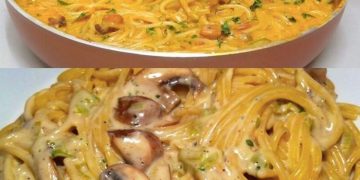 champignons Spaghetti aus der Pfanne, schneller weg als man gucken kann 
