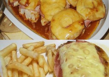 Ananas-Schinken-Schnitzel mit Käse