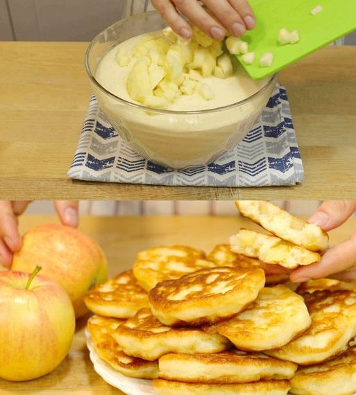 Apfel Pfannkuchen in 3 Minuten