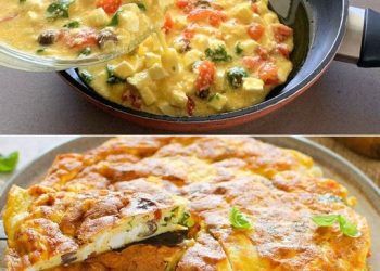 Griechisches Omelett: das Rezept für den zweiten Gang mit Feta, Kirschtomaten und Oliven