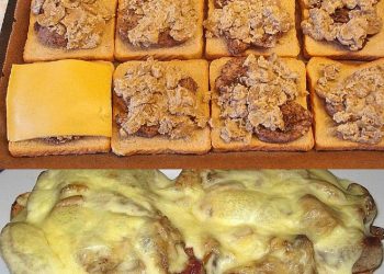 Jägertoast mit Käse überbacken, zum Sattessen !