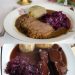 Sauerbraten vom Pferd, Kloß und Rotkohl