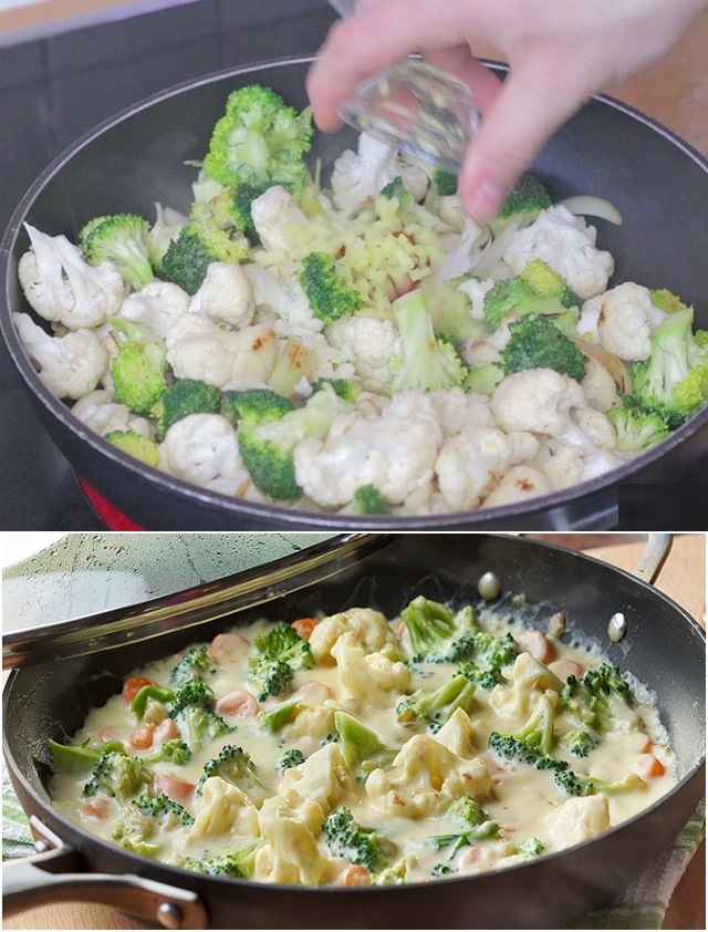Blumenkohl-Brokkoli-Gemüse mit cremiger Käsesauce – Alte Oma Rezepte