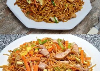 Gebratene Nudeln wie vom Asiaten