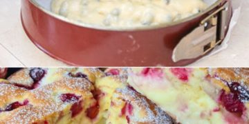 Blitz Kirschkuchen mit Vanillepudding, Fruchtig, saftig und wahnsinnig lecker