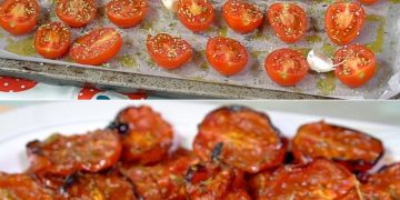 Konfitierte Kirschtomaten: das Rezept für eine köstliche und schmackhafte Beilage