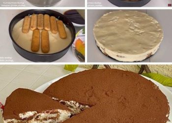 Erinnert an Tiramisu, aber in nur 10 Minuten gemacht: Eine Torte mit Biskuit und cremiger Füllung, für die Sie keinen Ofen benötigen