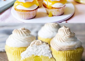 Zitronen Cupcakes mit Baiser-haube (Für ca. 12 cupcakes)