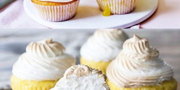Zitronen Cupcakes mit Baiser-haube (Für ca. 12 cupcakes)