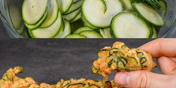 Einfache und köstliche Zucchinipuffer! Sie sind weich und jeder wird sie LIEBEN!