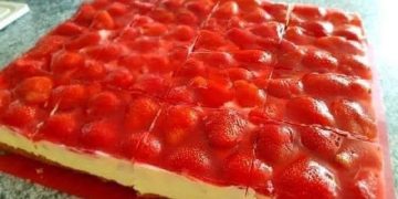 Erdbeerkuchen mit Schmand – Vanillecreme