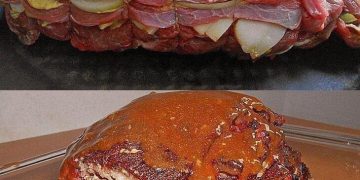 Schichtbraten in Senfsauce