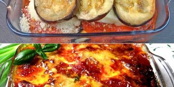 Gebackene Auberginen-Parmigiana: das Rezept für das reichhaltige und schmackhafte Gericht