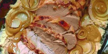 Honig-Senf Kassler Auf Rahm-Zwiebeln