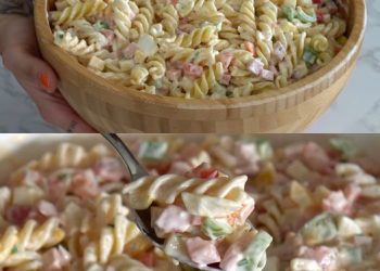 Nudelsalat mit leckere Geheimsoße, Einfach Perfekt!