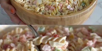 Nudelsalat mit leckere Geheimsoße, Einfach Perfekt!