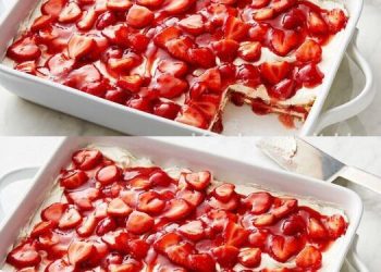 Ohhh meeein.. das wird Sie vom Hocker reißen, Erdbeer Lasagne, ohne backen 