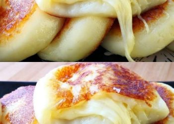 Knoblauch Kartoffelfrikadellen gefüllt mit Schmelzkäse