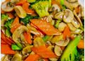 Gebackene Champignons mit Gemuse superschnell