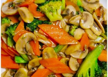 Gebackene Champignons mit Gemuse superschnell