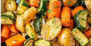 Boahh wie leckeeer, Kartoffel Zucchini Karotten Pfanne