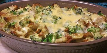  Gyrosauflauf mit Knoblauch und Sauce Hollandaise
