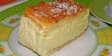 Cremeschnitte mit Topfenmousse