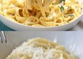 Nudeln in cremiger Knoblauch Käsesauce, blitzschnell zubereitet!