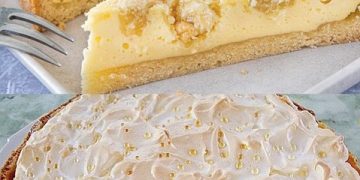 Quark Schneekuchen mit Vanillepudding in 10 Minuten