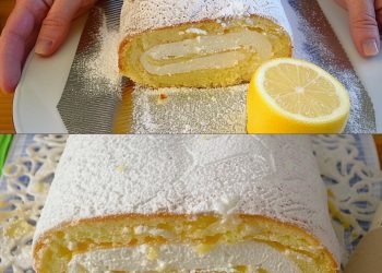 Erfrischende Biskuitrolle Mit Zitronen, Perfekt Für Den Sommer!