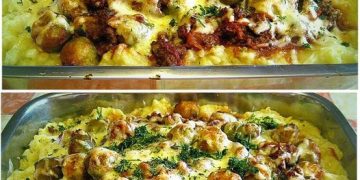 Rosenkohlauflauf mit Hackfleisch und Kartoffeln