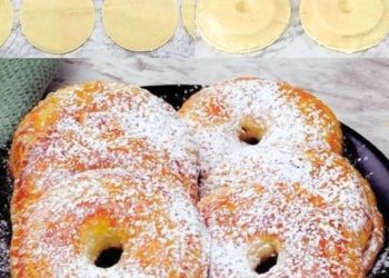 Gebackene Apfelringe in 3 Minuten zubereitet