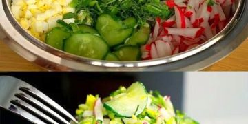 Absolut der Kracher Sommersalat mit Schmand