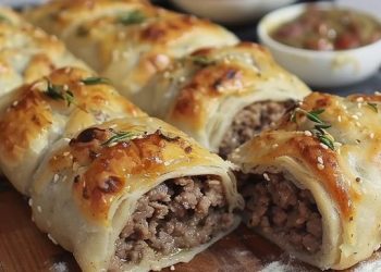 Teig Eingerollt Mit Hackfleisch In Null Komma Nichts Fertig!