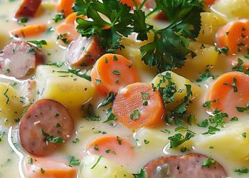 Kohlrabikartoffelmohrrübeneintopf Mlt Wiener Würstchen