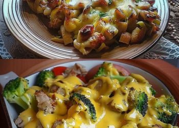 Gyrosauflauf mit Knoblauch und Sauce Hollandaise