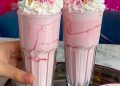 Erdbeer-Milchshake mit nur 3 Zutaten, so lecker und gesund