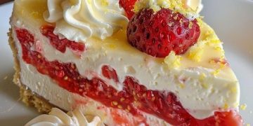 Erdbeer -Zitronenkäsekuchen